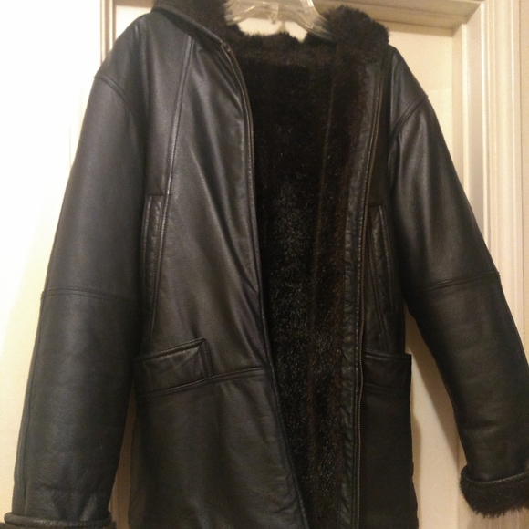 Liz Baker Essentials Leather and Faux Coat - Picture 1 of 4